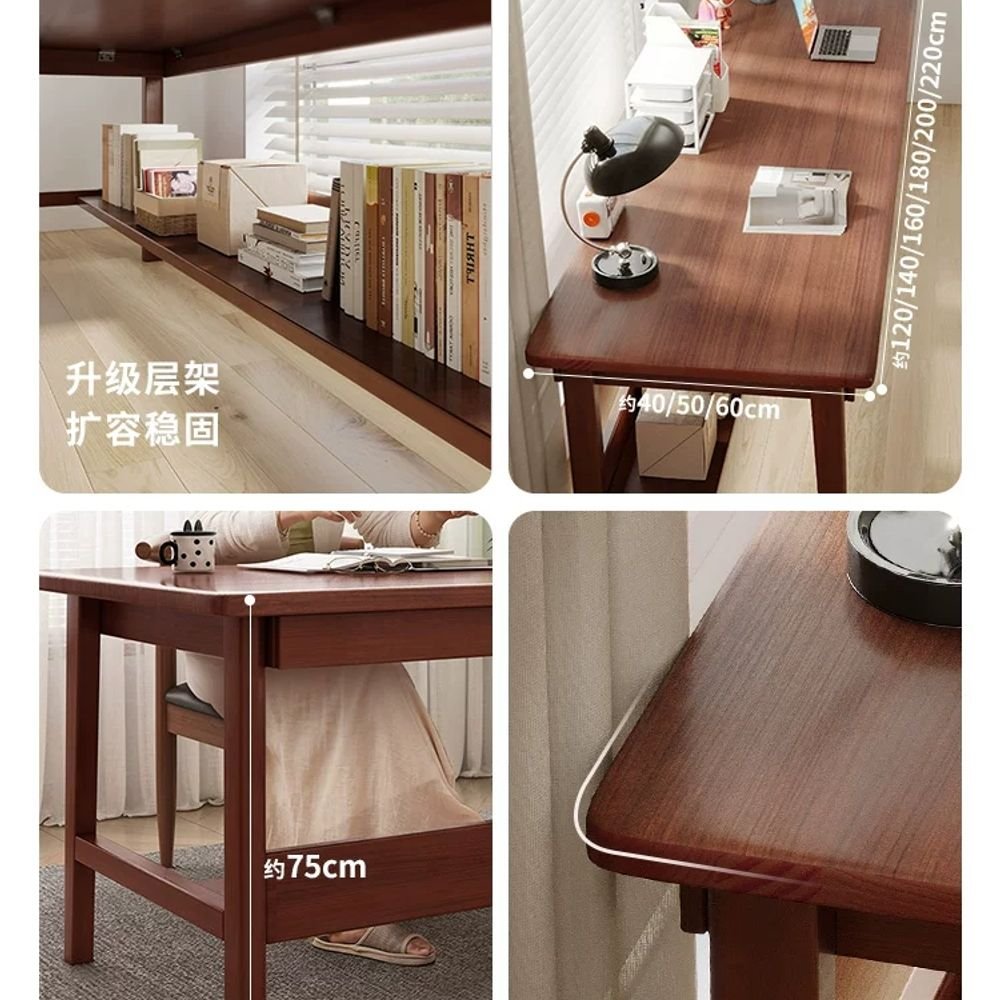 공부책상 긴 스터디 책상 테이블 테라스 우드 원목 창가테이블 카페, 1 상세 이미지 1