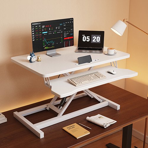 H N Quality Home 모션데스크 스탠딩책상 높이조절 14-49cm, 94cm, 화이트할인 상세 이미지 2
