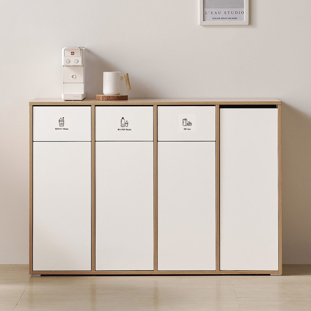 라샘 DIY 로봇청소기 수납장 바퀴형, 화이트 상세 이미지 1