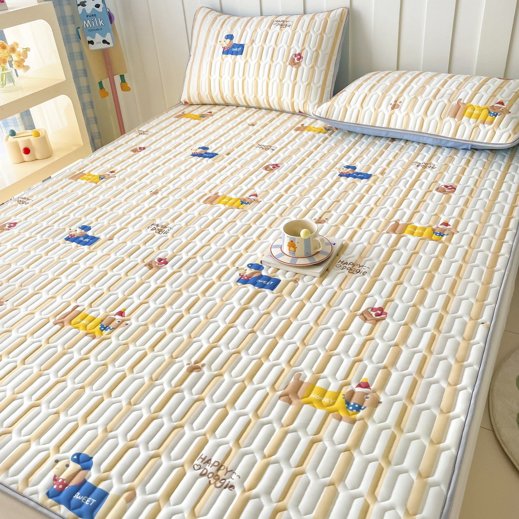라뽐므 더블소프트 3D 에어매쉬 여름 쿨매트 1p, 화이트 상세 이미지 2