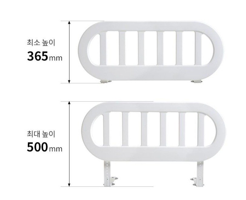 아이팜 아동용 침대 안전 가드, 화이트 상세 이미지 2