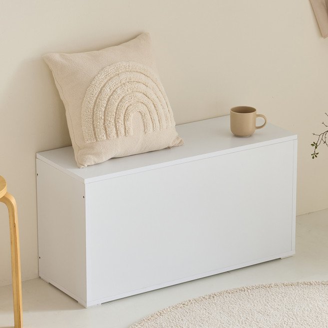 이글 벤치 수납장 800, 화이트, 1개