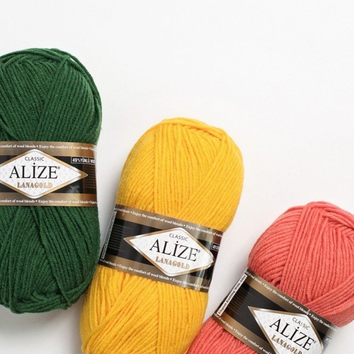 alize 라나골드 뜨개실 100g x 2p 목도리 패키지 도안 및 대바늘, 182, 1개 상세 이미지 1