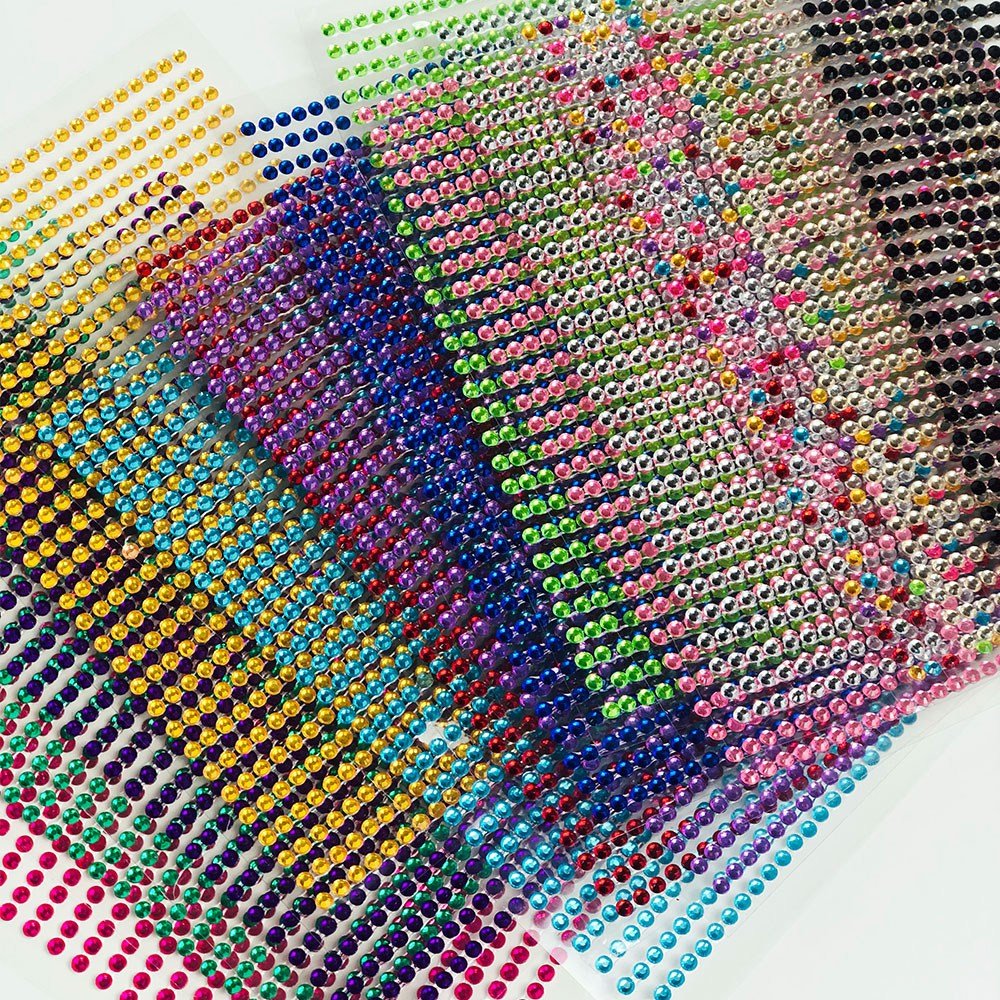 보석 스티커 비즈 크리스탈 큐빅 장식 만들기재료 3mm, 큐빅스티커3mm, 실버 상세 이미지 1