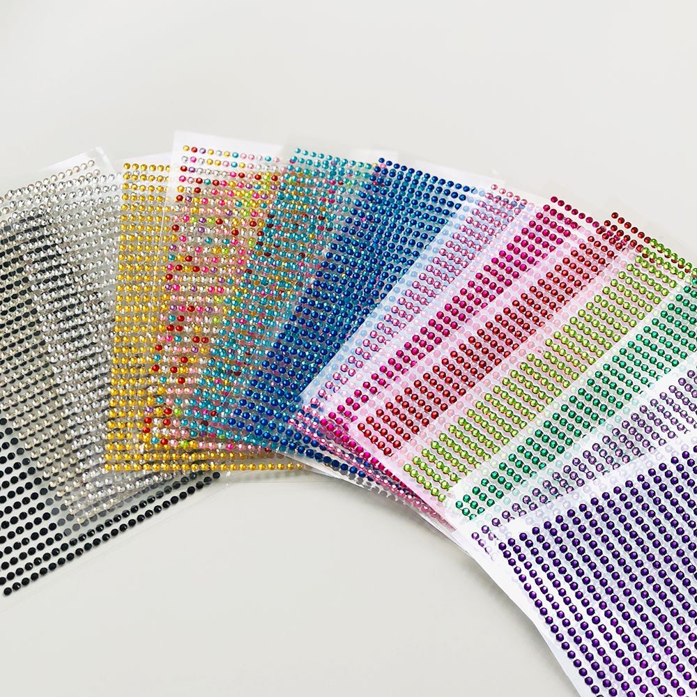 보석 스티커 비즈 크리스탈 큐빅 장식 만들기재료 3mm, 큐빅스티커3mm, 실버 상세 이미지 2