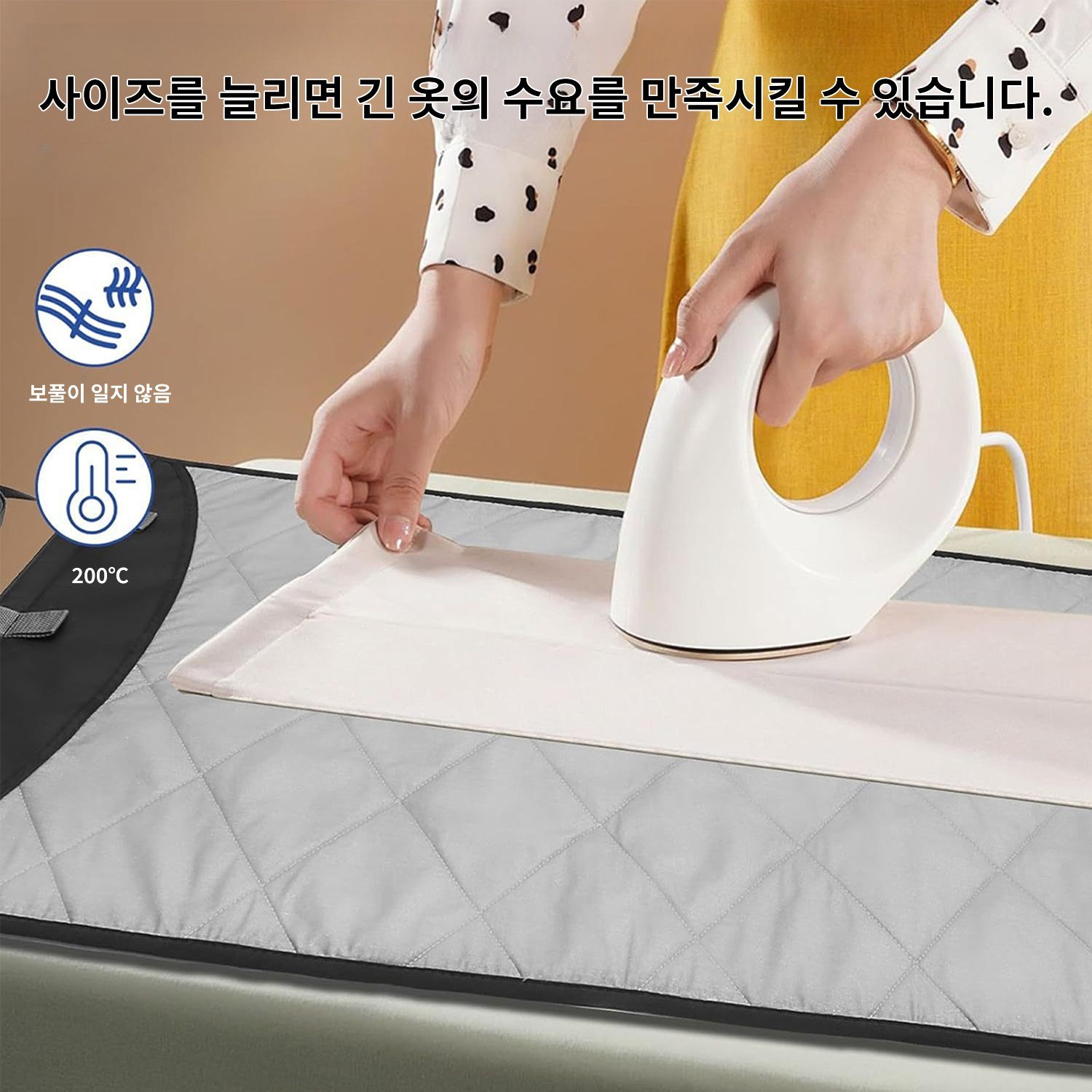 ZOZOFO 걸이형 다리미패드 115cm 폴더매트 걸이형 다리미판 핸디형 다림판판 걸이형 다리미패드-다리미 장갑할인 상세 이미지 1