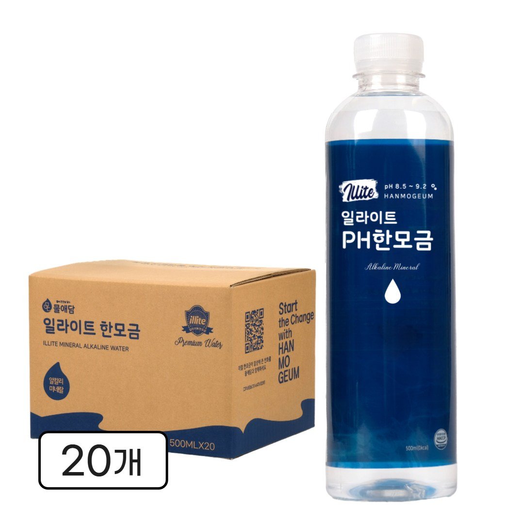 일라이트 PH한모금 10배 알칼리수 규소수 미네랄워터, 500ml, 20개 상세 이미지 1