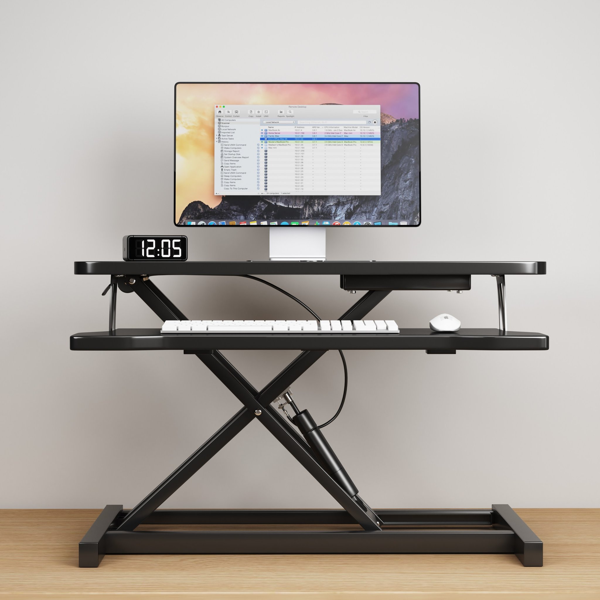 H N Quality Home 모션데스크 스탠딩책상 높이조절 14-49cm, 94cm, 화이트할인 상세 이미지 1
