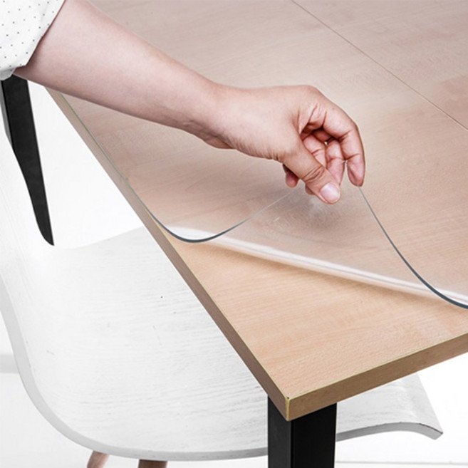 쾌청 책상 테이블 매트 데스크 패드, 투명, 75cm x 115cm x 3mm, 1개