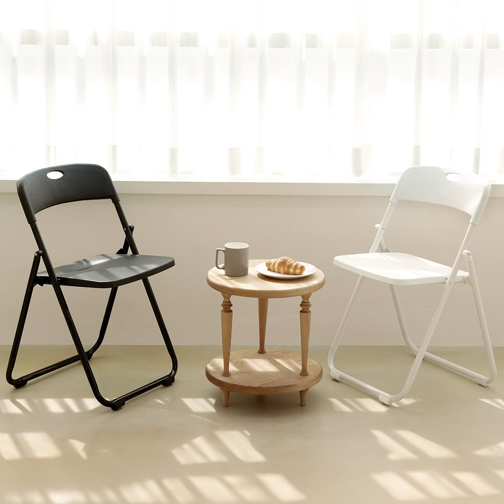 코멧 이지 사각 접이식의자, 블랙, 1개 상세 이미지 2