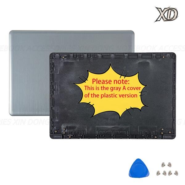 N580 플라스틱 버전 LCD 백 커버/베젤/힌지 교체용 새 하우징 케이스, 01 15.6in, 01 다른, 17 Plastic Gray A Cover 상세 이미지 2