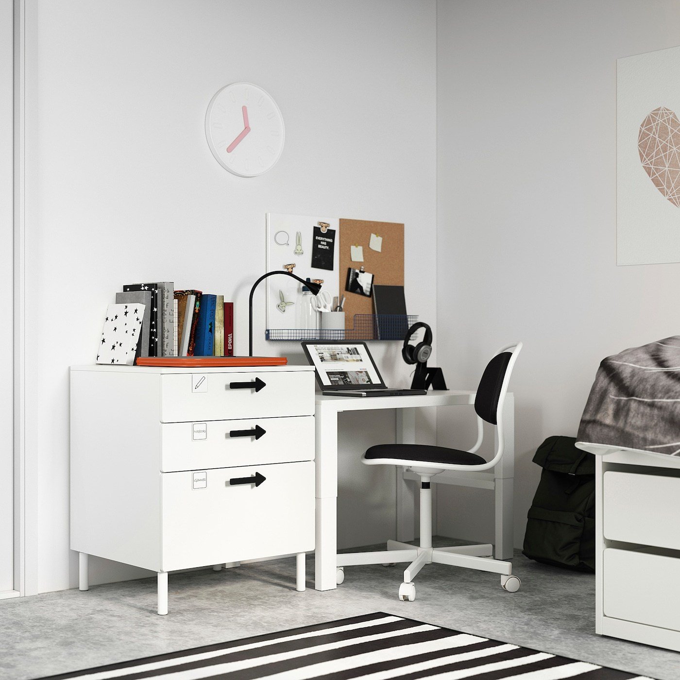 [이케아] SMÅSTAD 스모스타드 / PLATSA 플랏사 3칸서랍장 093.875.25, 기본, 화이트/화이트 상세 이미지 2