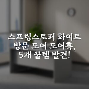 스프링스토퍼 화이트 방문 도어 도어훅, 5개 꿀템 발견!