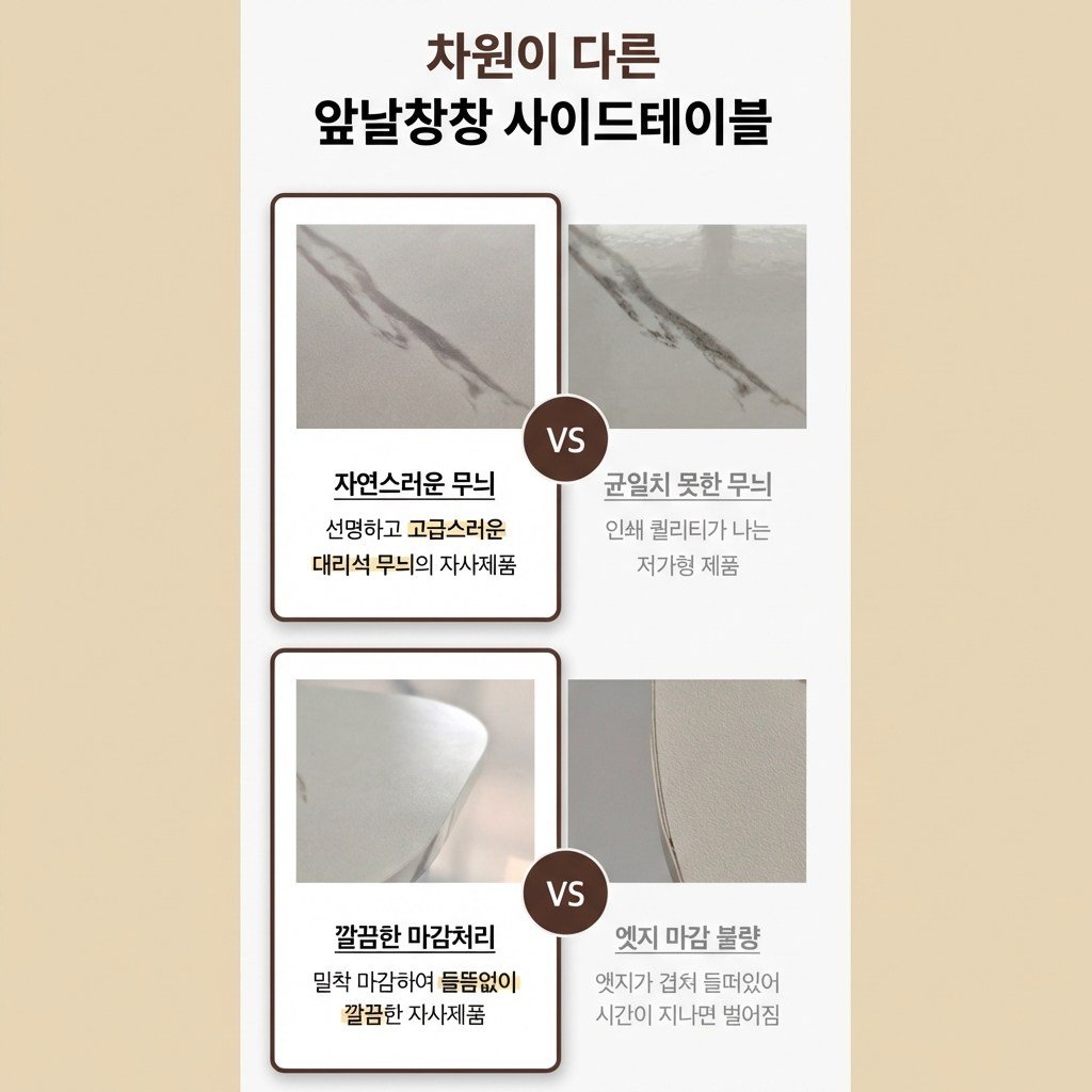 앞날창창 높이조절 쇼파 침대 사이드 테이블, 화이트할인 상세 이미지 2