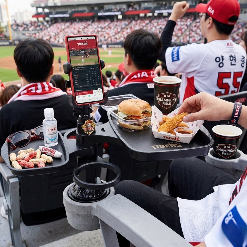 C.H.A 휴대용 야구장 직관테이블 PRO 차량용 테이블 겸용, 블랙, 1개할인 상세 이미지 2
