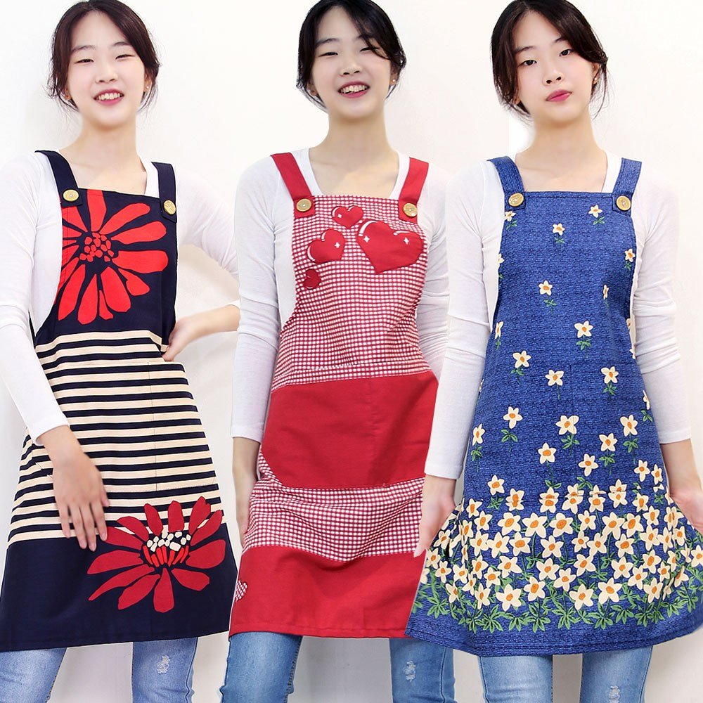 국산 옥스포드 면100% 캐릭터 H형 앞치마 30종 카페 바리스타 업소용 주방 미용 예쁜앞치마, 23)줄곰앞치마, 오렌지, 1개 상세 이미지 1