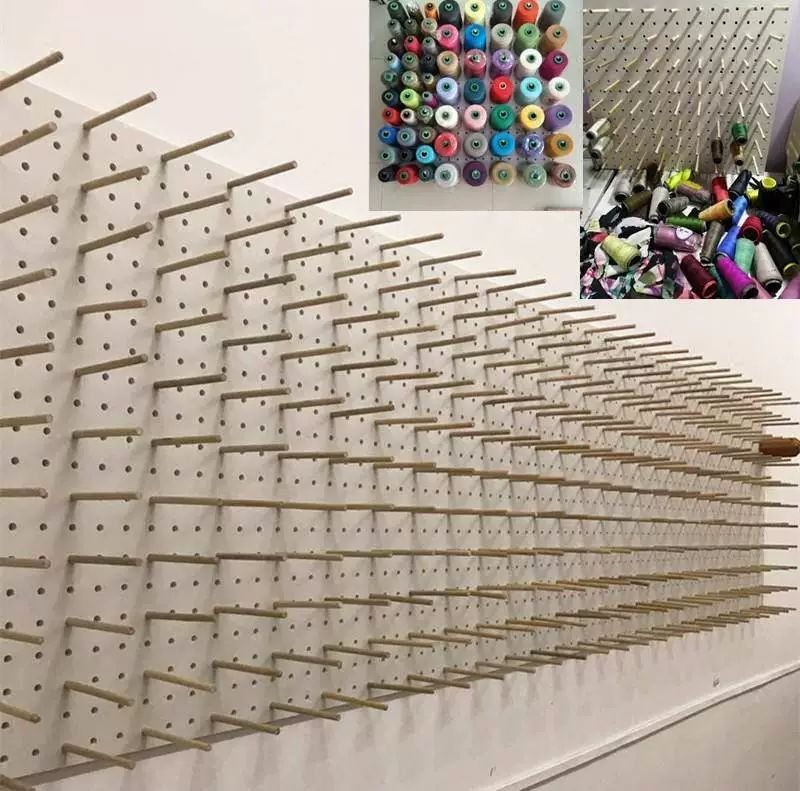 벽걸이 실패꽂이 세탁소 미싱실, 1개, 605x30mm 10개 우드 상세 이미지 1