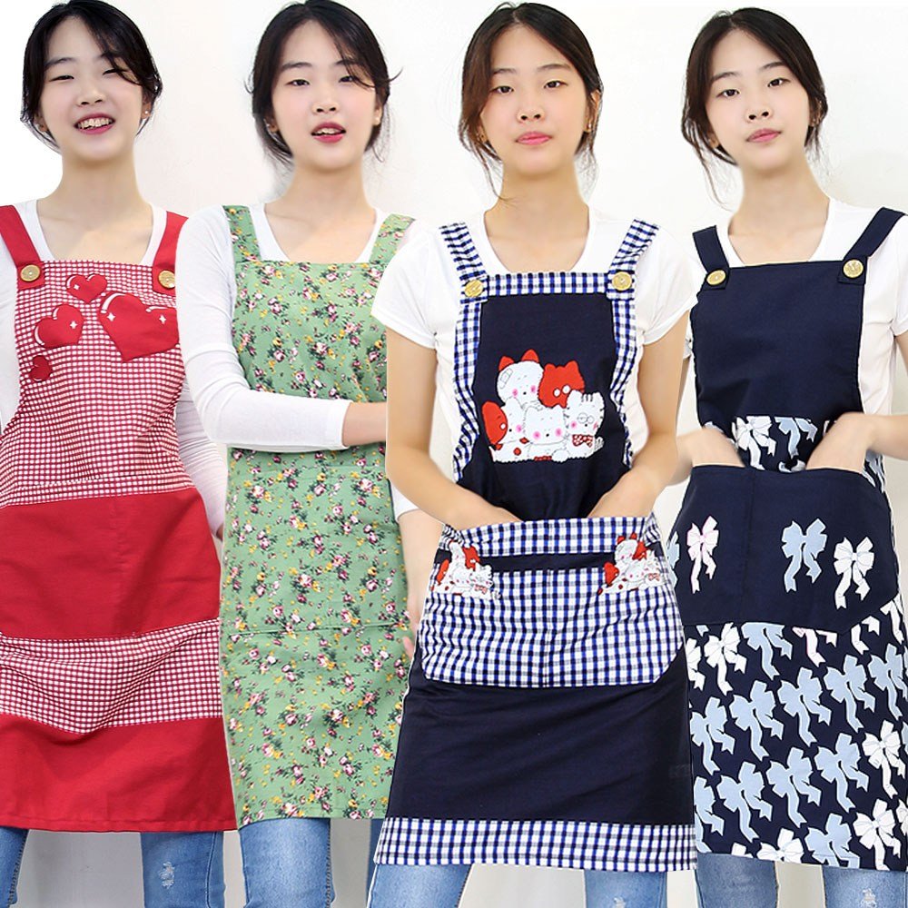 국산 옥스포드 면100% 캐릭터 H형 앞치마 30종 카페 바리스타 업소용 주방 미용 예쁜앞치마, 23)줄곰앞치마, 오렌지, 1개 상세 이미지 1